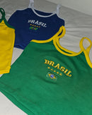 RN Box Cropped - Brasil Verde - Algodão Canelado