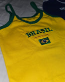RN Box Cropped - Brasil Amarela - Algodão Canelado
